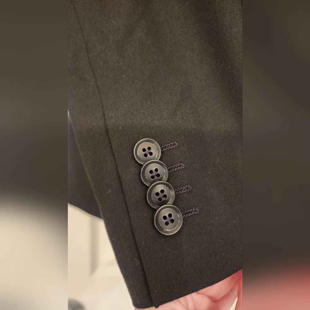 ALFANI Men's Slim-Fit Stretch Solid Suit Jacket In Black Size 44S